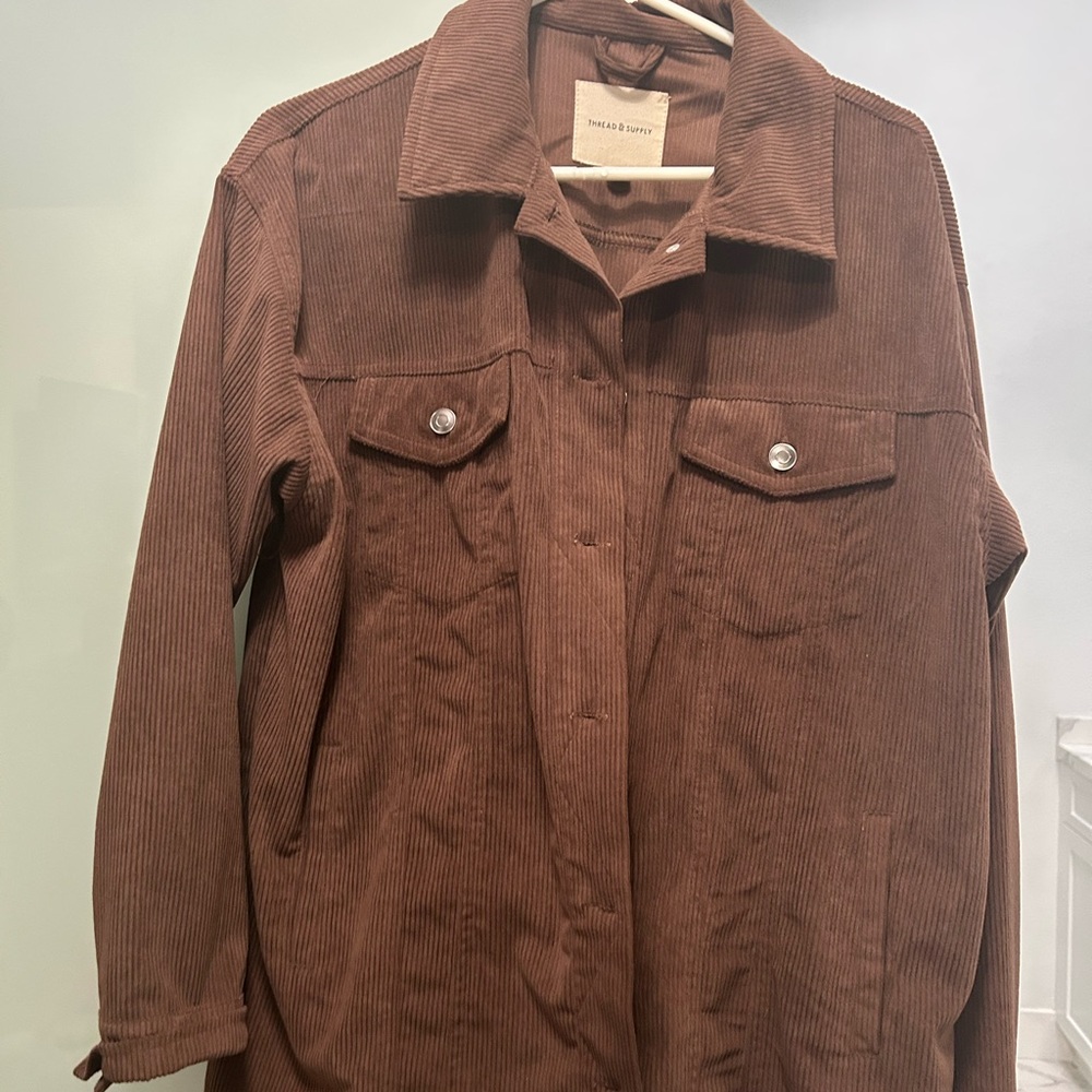 Thread & Supply Brown Utility Jacket